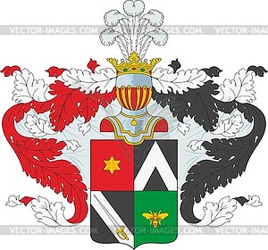 Pavlov family coat of arms - vector clipart