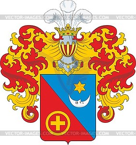 Polonski family coat of arms - vector clipart