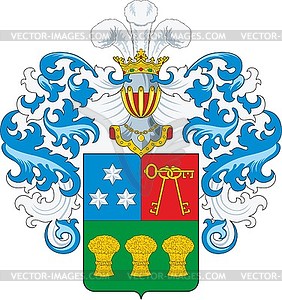 Polz family coat of arms - royalty-free vector clipart