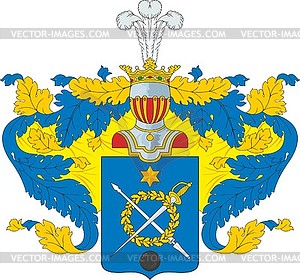 Rogachyov family coat of arms - vector clip art