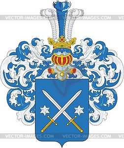 Romanovsky family coat of arms - vector image