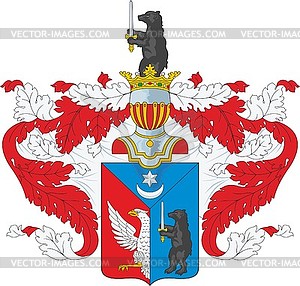 Levshin family coat of arms - royalty-free vector clipart