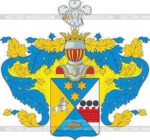 Sazonov family coat of arms - vector image