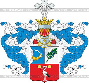 Smirnov family coat of arms - vector image