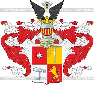 Timonowski family coat of arms - vector clip art