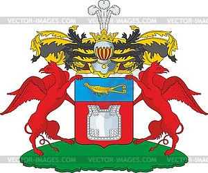 Yankov family coat of arms - vector image