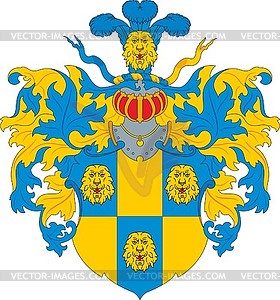 Zimmerman family coat of arms - color vector clipart