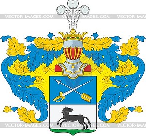 Cherkaev family coat of arms - vector clipart