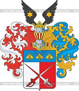 Esaulov family coat of arms - royalty-free vector clipart