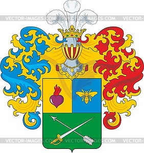 Ljubinski family coat of arms - vector clipart