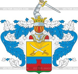 Luginin family coat of arms - vector image