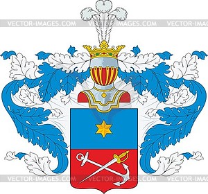 Makedonsky family coat of arms - vector clipart