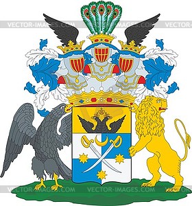 Protasov earls coat of arms - vector clipart