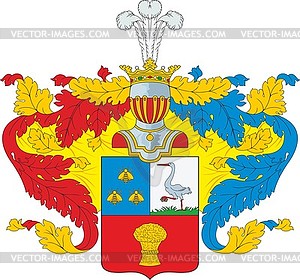 Shakhov family coat of arms - vector image