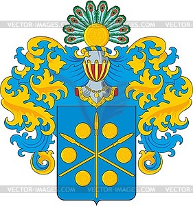 Shankhaev family coat of arms - vector clipart / vector image