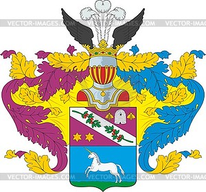 Shilov family coat of arms - vector image