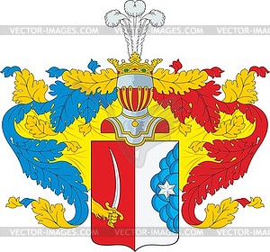 Sitnikov family coat of arms - vector image