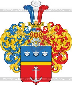 Spitzbart family coat of arms - vector image