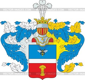 Yakovlev family coat of arms - vector image