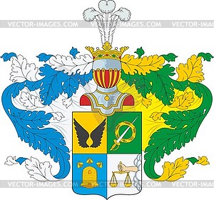 Yanikov family coat of arms - vector image