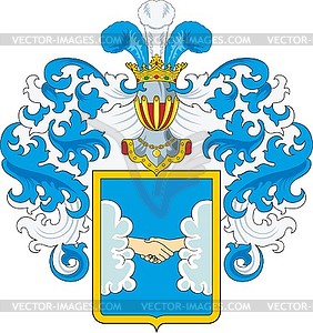 Freindt family coat of arms - color vector clipart