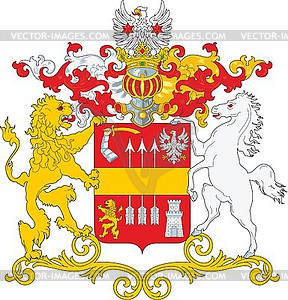 Reinhardt family coat of arms - vector clip art