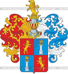 Dyakov family coat of arms - vector clip art