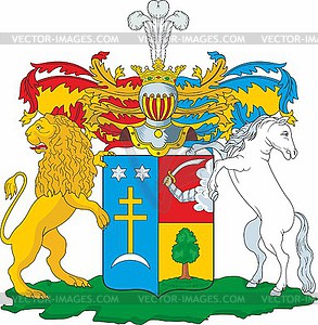 Chekmarev family coat of arms - vector clipart