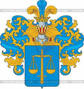 Tarkhov family coat of arms - vector clipart / vector image