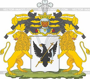 Kozlov family coat of arms - vector image