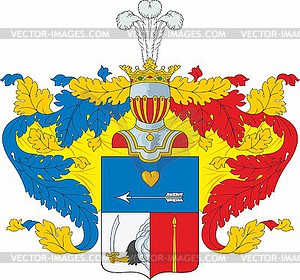 Сверчковы, фамильный герб - клипарт