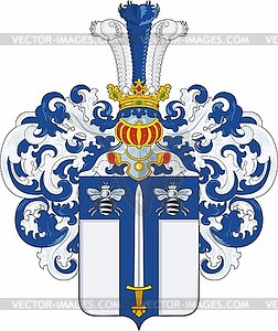 Emelianov family coat of arms - vector clipart