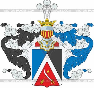 Булыгины, фамильный герб - иллюстрация в векторе