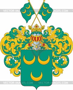 Тезековы, фамильный герб - клипарт в векторе