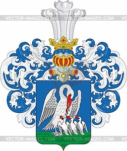 Илляшевичи, фамильный герб - иллюстрация в векторном формате