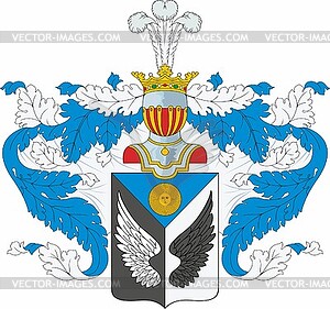 Tyulpin family coat of arms - vector clip art