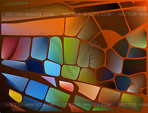 Stained glass with bright glowing glare - vector clipart