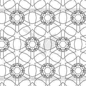 Primitive geometria sacra retro pattern with lines - vector image