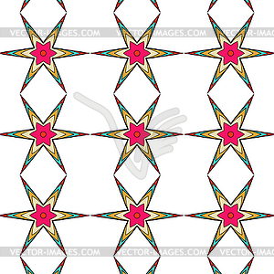 Bright pattern in style of fifties red, orange and - vector clip art