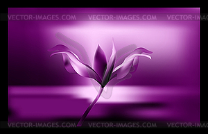 Precious Golden flower in hour of dawn. Lily - stock vector clipart
