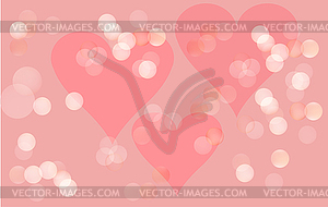 Pink romantic background for Valentines day with - vector clipart