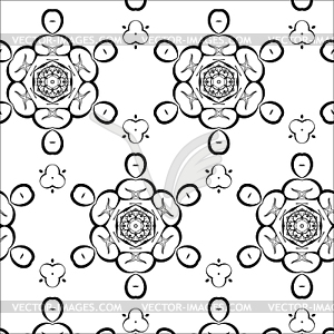 Primitive simple grey retro seamless pattern - vector clip art