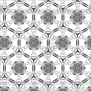 Primitive simple grey retro seamless pattern - vector clipart