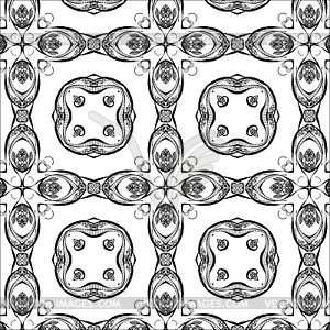 Primitive simple grey retro seamless pattern - vector clipart