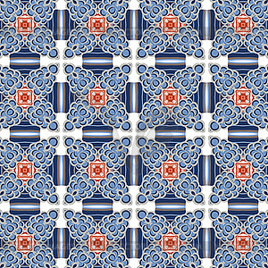 Primitive simple red modern pattern - vector image