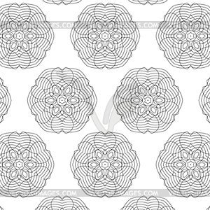 Primitive simple grey retro seamless pattern - vector image