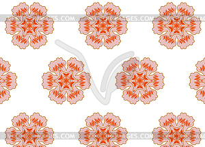 Fabulous flowers with bright red berries. Japanese - vector clipart