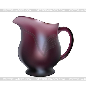 High dark transparent glass jug for juice - vector clipart