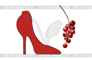 Black elegant high-heeled shoes. Fantasy of high - royalty-free vector clipart