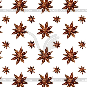 Pattern, seamless pattern sweet stars of cinnamon t - vector image